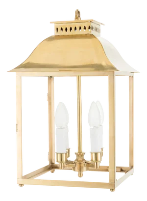 Eden English Natural Brass Lantern by Il Bronzetto