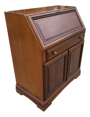 Vintage English Mahogany Secretary Desk