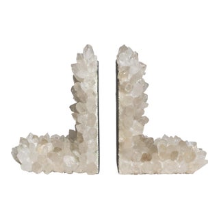 Book Ends in Classic Clear Quartz Large For Sale