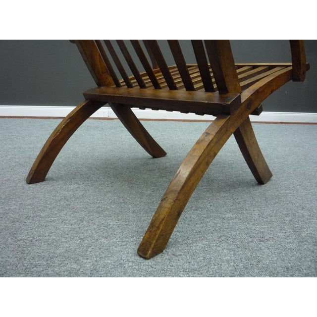Biedermeier Folding Walnut Armchair, 1880s For Sale - Image 9 of 17