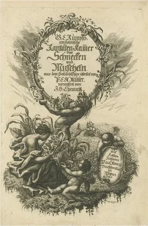 German Frontispiece of Rumphius Cabinet of Curiosities, 1765, Paper