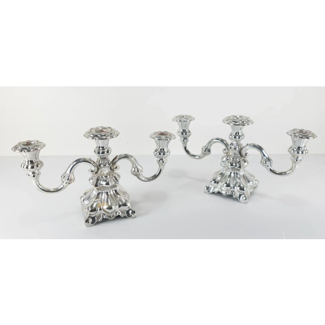 We are selling this decorative pair of Danish candlesticks. These three light candelabras have neoclassical design and are...