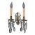Antique Crystal French Bronze Sconce For Sale