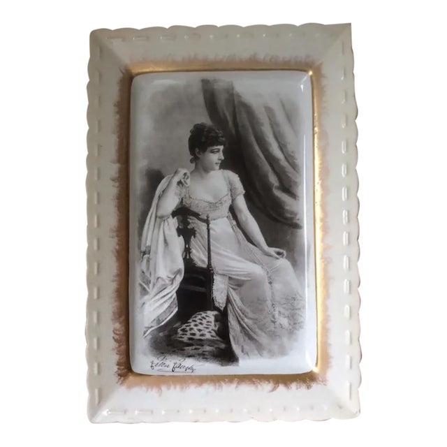Antique Victorian C1880s Ironstone Platter, Theater Actress Lillie Langtry For Sale