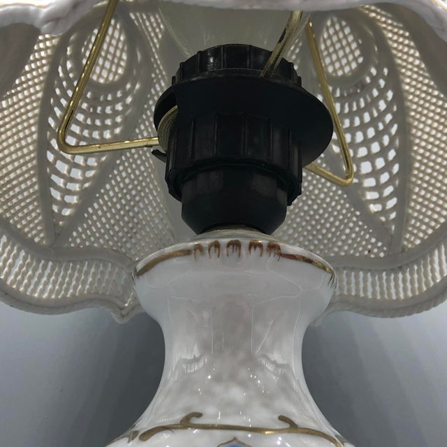 Porcelain Lamp with Vases in Broken Porcelain from Klausenburg, 1980s, Set of 3 For Sale - Image 6 of 18