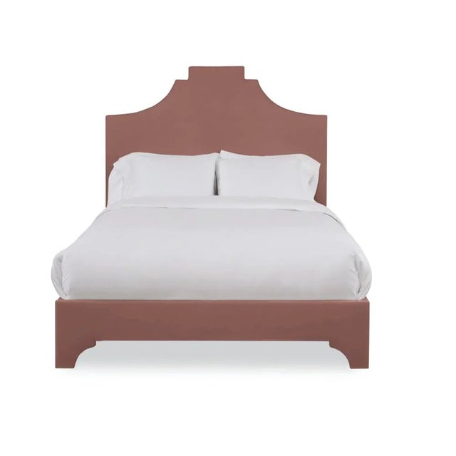 Casa Cosima Nadine California King Bedframe, Blush Velvet For Sale - Image 4 of 4