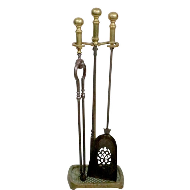 Late 19th Century Antique Fireplace Tool Set For Sale - Image 5 of 12