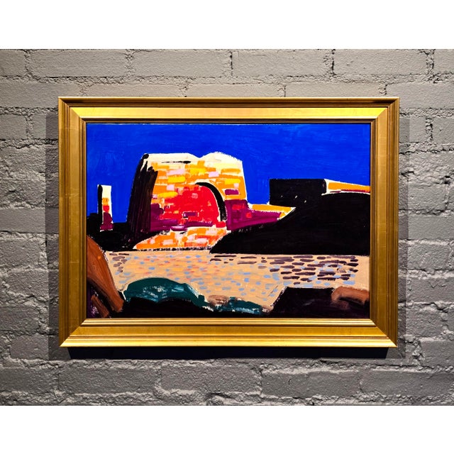 American Conrad Buff — Rainbow Mesa Desert Mountain Landscape - Oil Painting For Sale - Image 3 of 10