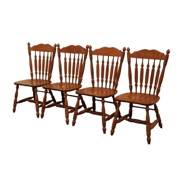 Set of 4 Amish Oak Gallery Salem, Sd Solid Oak Rustic Country French