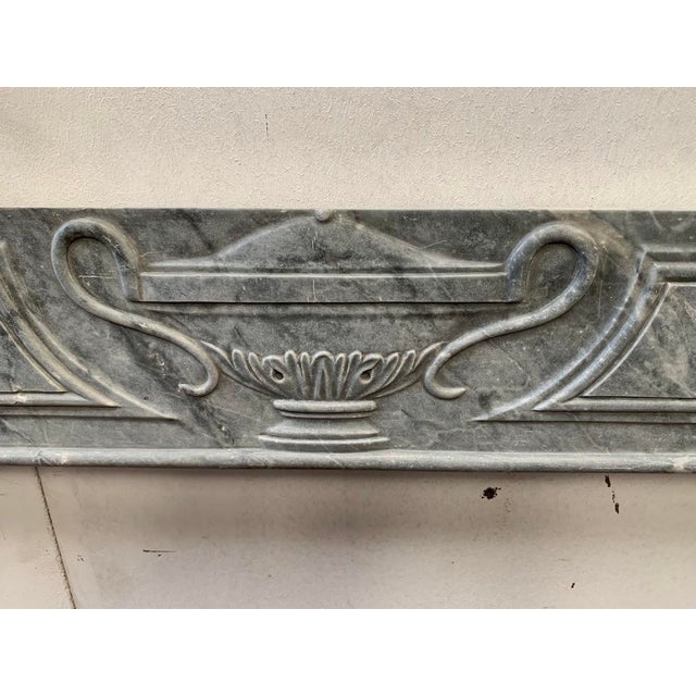 Stone Louis XVI Style Marble Fireplace Mantel, 1700s For Sale - Image 7 of 8