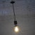Mid Century Modern Brutalist Pendant Light Wood & Smoked Glass Globe Black Chain N O S For Sale - Image 4 of 13