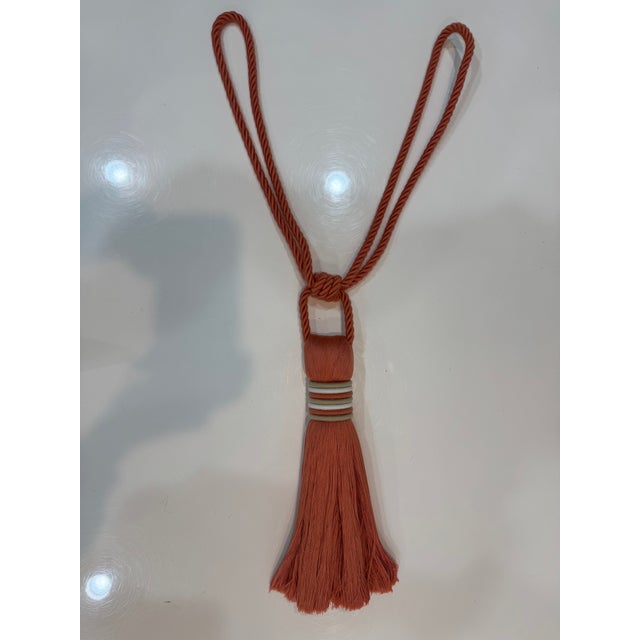 Samuel & Sons Samuel & Sons Cabana Single Tassel Tieback in Color 08 Melon For Sale - Image 4 of 8