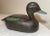 Antique Hand Carved Wood Flat Bottom Folk Art Bluebill Duck Decoy Sculpture For Sale - Image 9 of 12