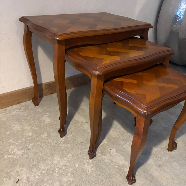 Louis XV Style Nesting Tables in Cherrywood, Set of 3, in Very Good conditions. Designed before 1890
