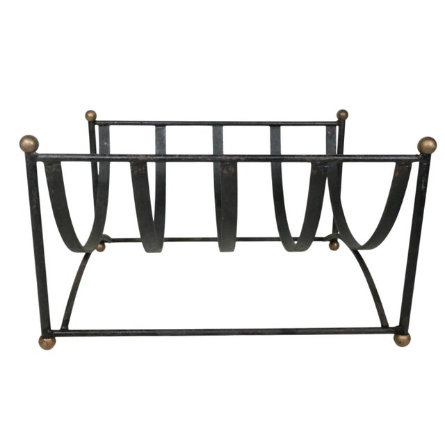 Mid 20th Century Wrought Iron Firewood Log Holder For Sale - Image 11 of 13