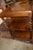 1970s Attributed to Henredon Barley Twist Dark Oak Wood End / Side Table With Center Cupboard & Shelves For Sale - Image 5 of 14