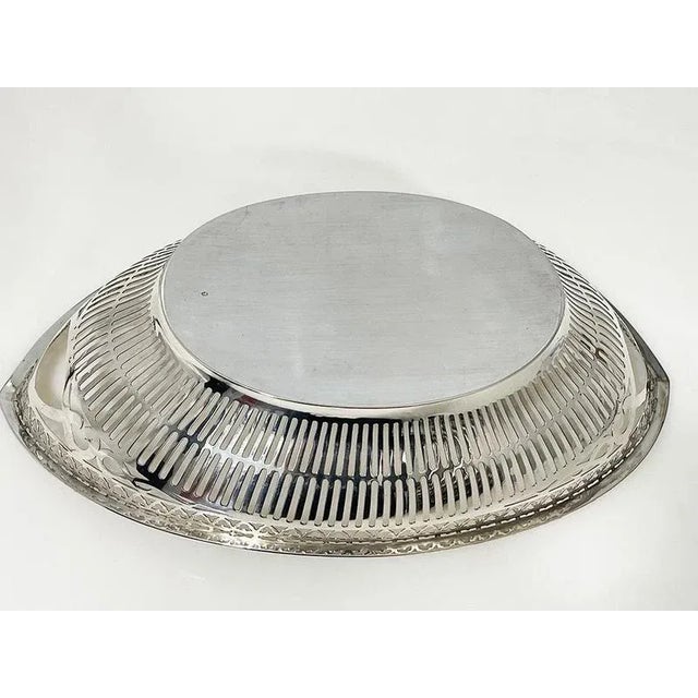 Dutch Silver Bread Basket by Pressburg and Son, Haarlem, 1956 For Sale - Image 3 of 12
