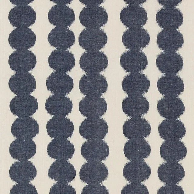 Sample- Schumacher Full Circle Fabric in Navy For Sale