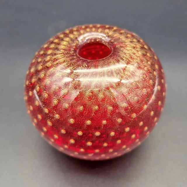 Oral Glass Vases with Gold Shade by Barovier & Toso for Murano, 1950s, Set of 2, in Flawless conditions. Designed 1950 to...