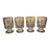 Mid 20th Century “n” Etched Glasses- Set of 4 For Sale