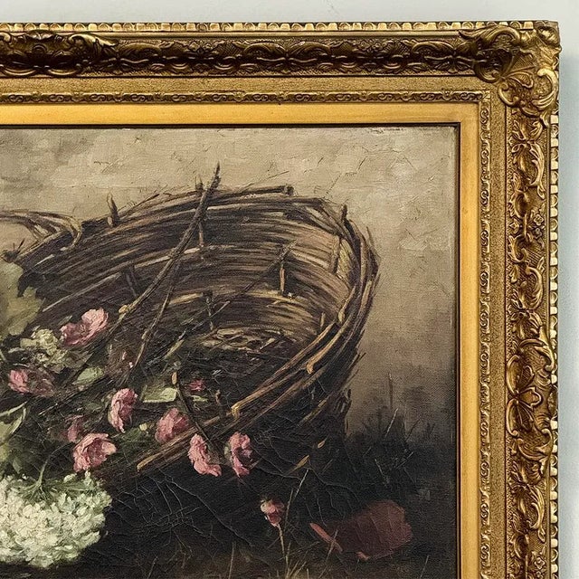 Antique Framed Oil Painting on Canvas by Jan Deckers (1865-1942) For Sale In Dallas - Image 6 of 13