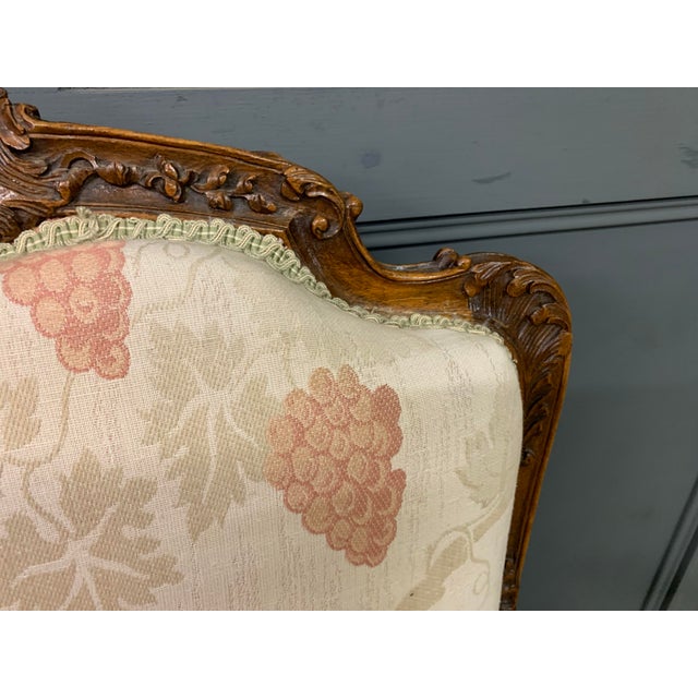 French Carved Walnut Armchairs, 1910, Set of 2 For Sale - Image 6 of 17