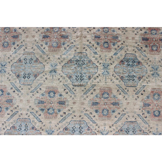 Khotan Design Rug With All-Over Geometric Pattern by Keivan Woven Arts For Sale In Atlanta - Image 6 of 10