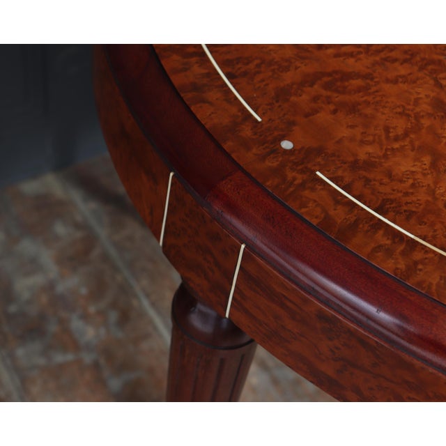Art Deco French Burr Yew Games Table, 1925 For Sale - Image 3 of 16