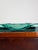 Mid-Century Italian Green Cut Glass and Leather Ashtray in the style of Fontana Arte, 1970s For Sale - Image 3 of 16