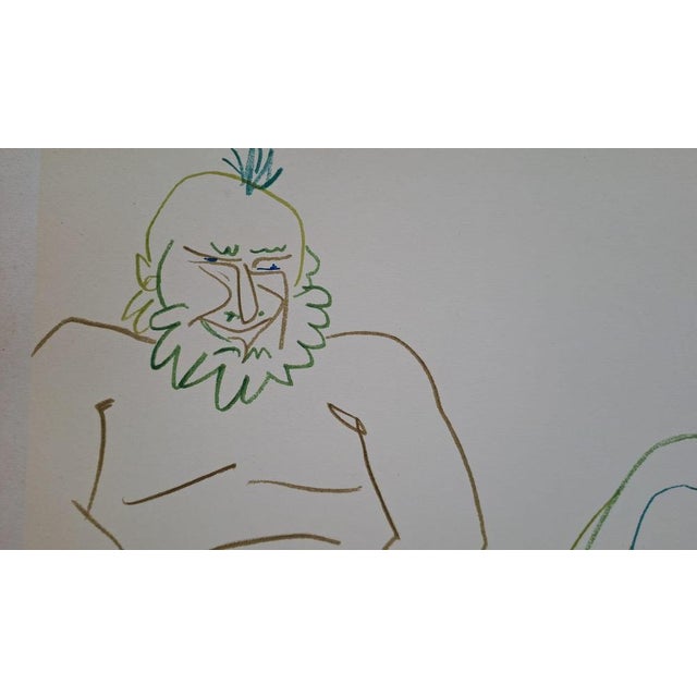 Modern Pablo Picasso, The Nude Girl and the Wise Man, 1954, Lithograph For Sale - Image 3 of 5
