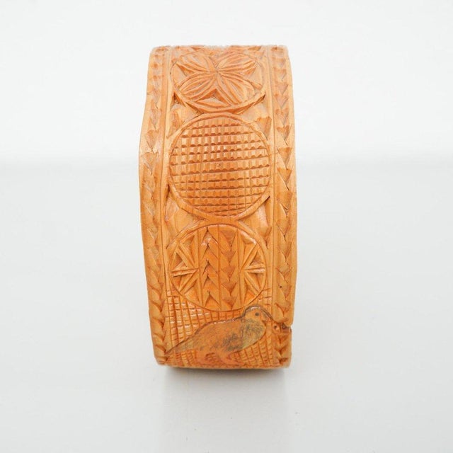 Rustic Hand Carved Goat Bell, 1950 For Sale - Image 8 of 11