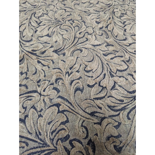 Stickley upholstery in a chenille. Classic Arts & Crafts acanthus scroll damask. Thick and very high quality. I have...