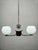 Original art deco chandelier produced in czechoslovakia during the 1930s. Crafted from chrome-plated metal with a...