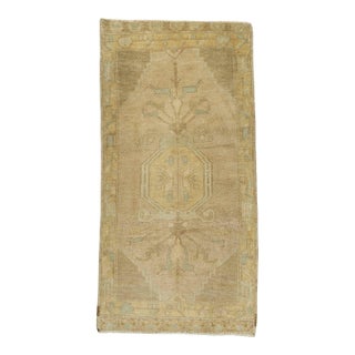 Turkish Mini Rug Oriental Hand Knotted Vintage Rug 1'9" x 3'5" #21080 For Sale