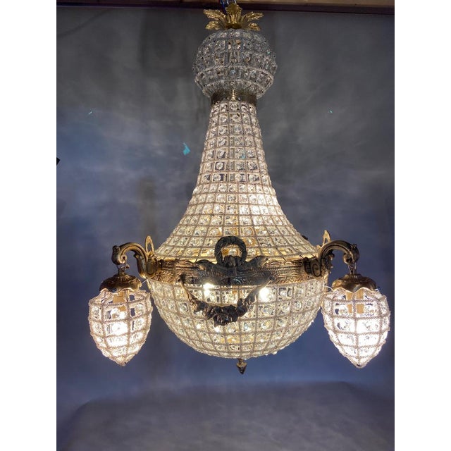 Late 20thC French Louis XVI Swan Chandelier - 1 Pc For Sale - Image 18 of 18