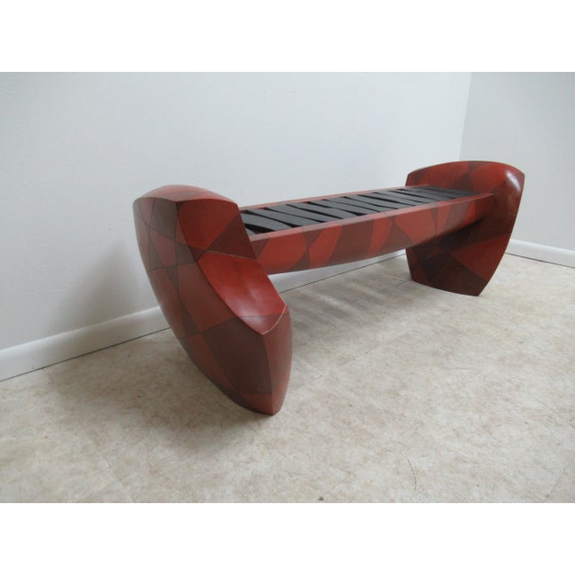 Great shape tight and sturdy. Minor some wear. Wonderful custom bench. Please see photos as they are considered part of...