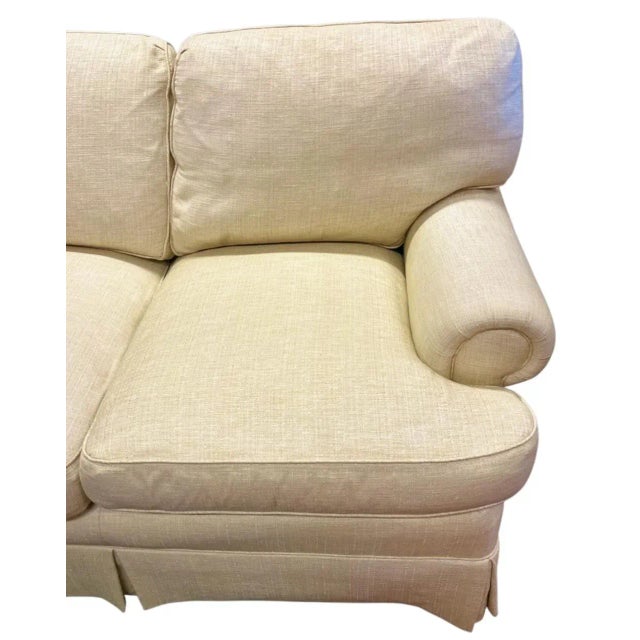 Champagne Dapha by Baker Custom Made 3 Cushion Sofa 85" Long For Sale - Image 8 of 13