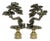 Brass Bonsai Tree Lamp Finials - A Pair For Sale