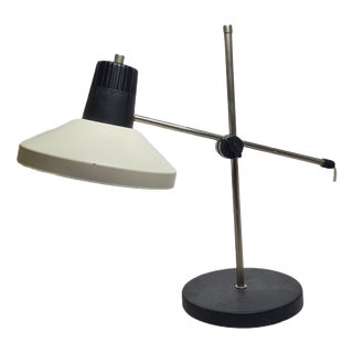 Vintage Polish Bedside Lamp in Glass and Metal, 1980s For Sale