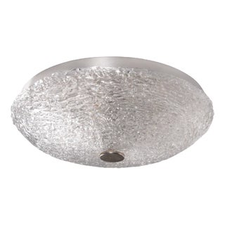 Vintage Ceiling Lamp in Chrome and Murano Glass, 1960s For Sale