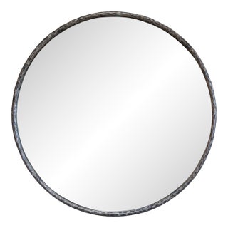 Large Round Hammered Iron Ring Mirror by Design Mix Studio For Sale