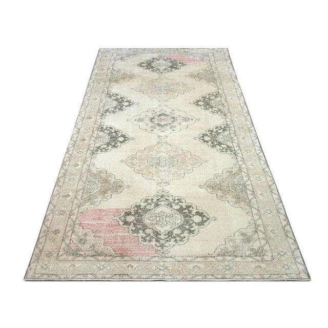 1960s Turkish Oushak Rug For Sale In Los Angeles - Image 6 of 7