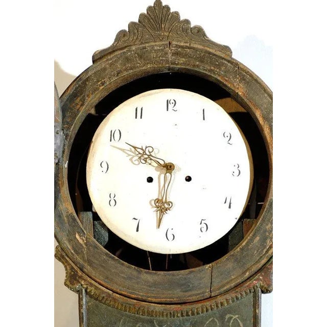 Wood Early 19th Century Swedish Carved Wooden Mora Clock For Sale - Image 7 of 10