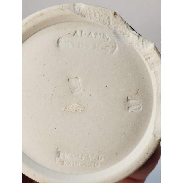 Blue 19th Century W. Adams & Sons Colbalt Blue Jasperware 2pc Condiment Set For Sale - Image 8 of 10