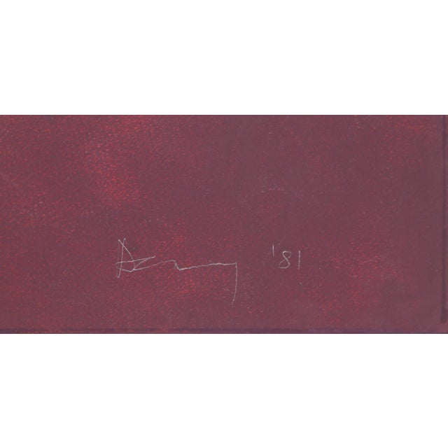 Robyn Denny Signatures II, Minimalist Mixed Media Painting by Robyn Denny 1981 For Sale - Image 4 of 5