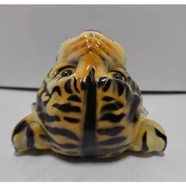Vintage Hand Painted Tiger Head Wall Sculpture For Sale - Image 10 of 10