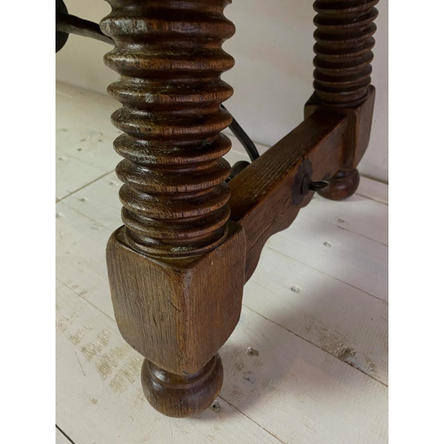 Antique Spanish Coffee Table with Solomonic Legs For Sale - Image 12 of 18