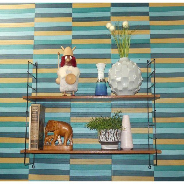 Vintage String Shelf in Walnut, 1960s For Sale - Image 13 of 13