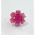 Bochic “Flamenco” Ruby & Star Ruby 18k Gold & Silver Large Cocktail Ring Size 5.5 For Sale - Image 4 of 5