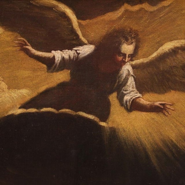 Bassano School Artist, The Announcement to the Shepherds, 1630, Oil on Canvas For Sale - Image 6 of 13